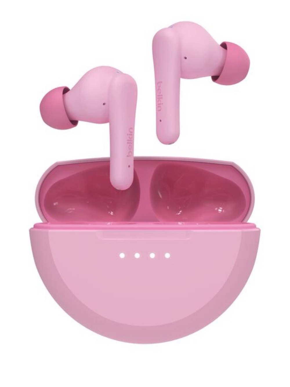 belkin Pink True Wireless Earbuds with Pink Charging Case